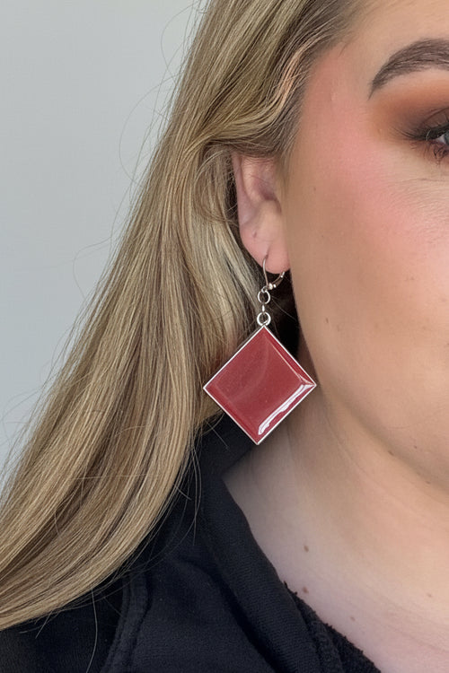 Coral Luxe Diamond Drops